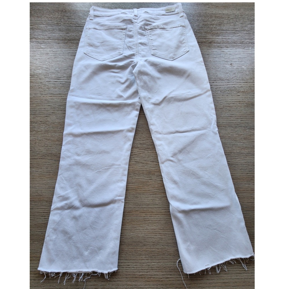 Anthropologie Paige High Rise Straight Leg Raw Hem Jeans. Boho Streetweear Y2K